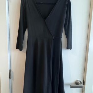 Elegant Black Wrap Dress